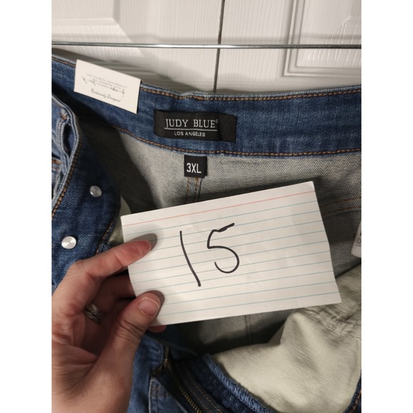 Judy Blue Shorts Women's 3XL Blue High Waist Tummy Control Top Denim‎ NWT - Picture 15 of 15